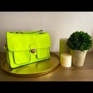 Neon Yellow Satchel Bag